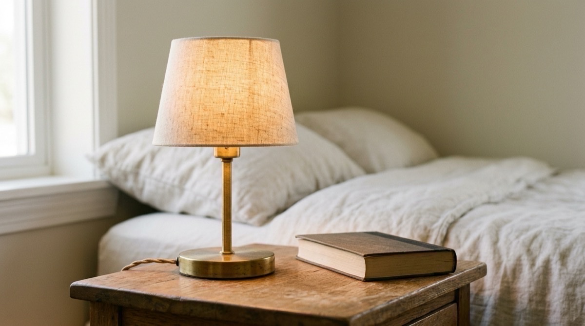 A well-made bedside lamp as a practical fifth anniversary present for daily use