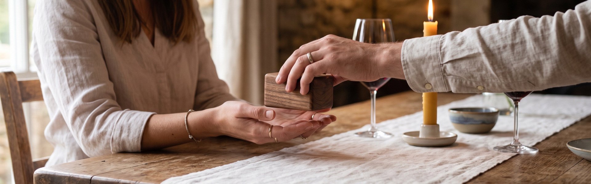 Hand-made walnut serving board as a traditional wood gift for a 5 year anniversary