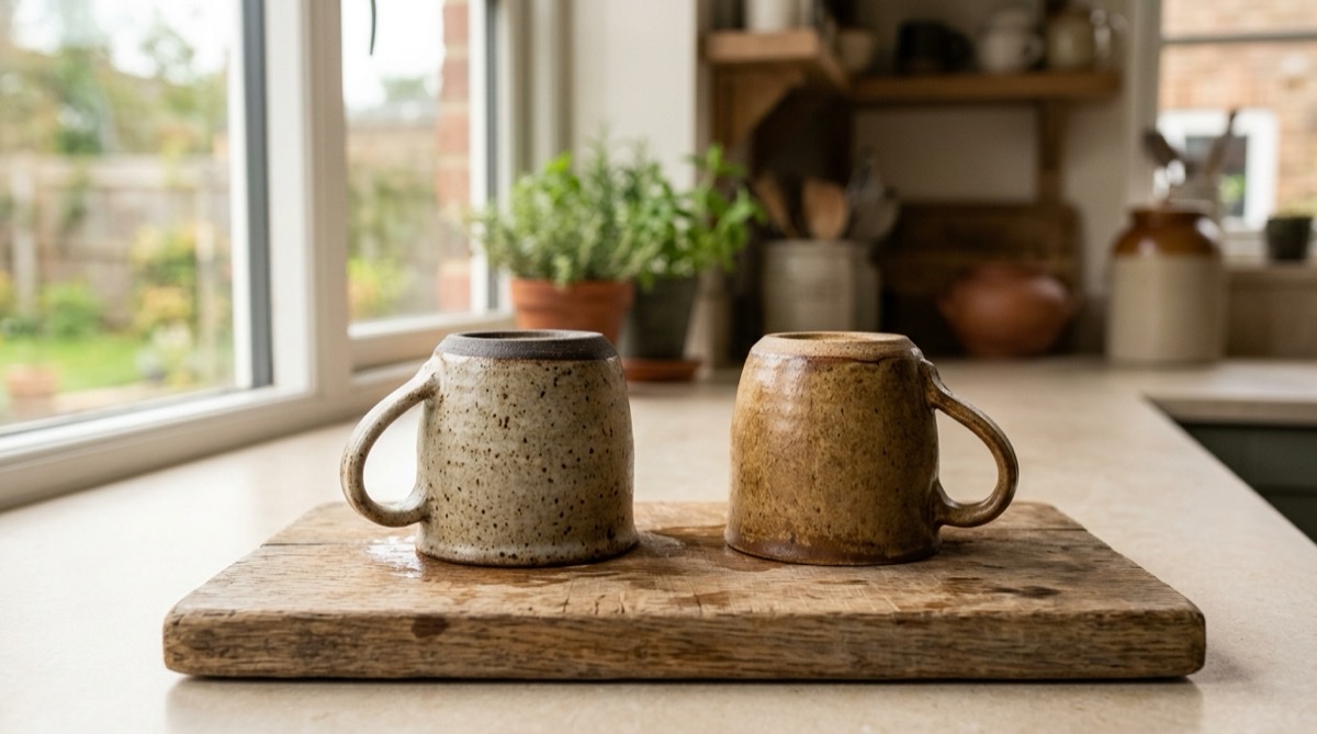 Handmade ceramic mugs, the pottery reading of the eighth anniversary