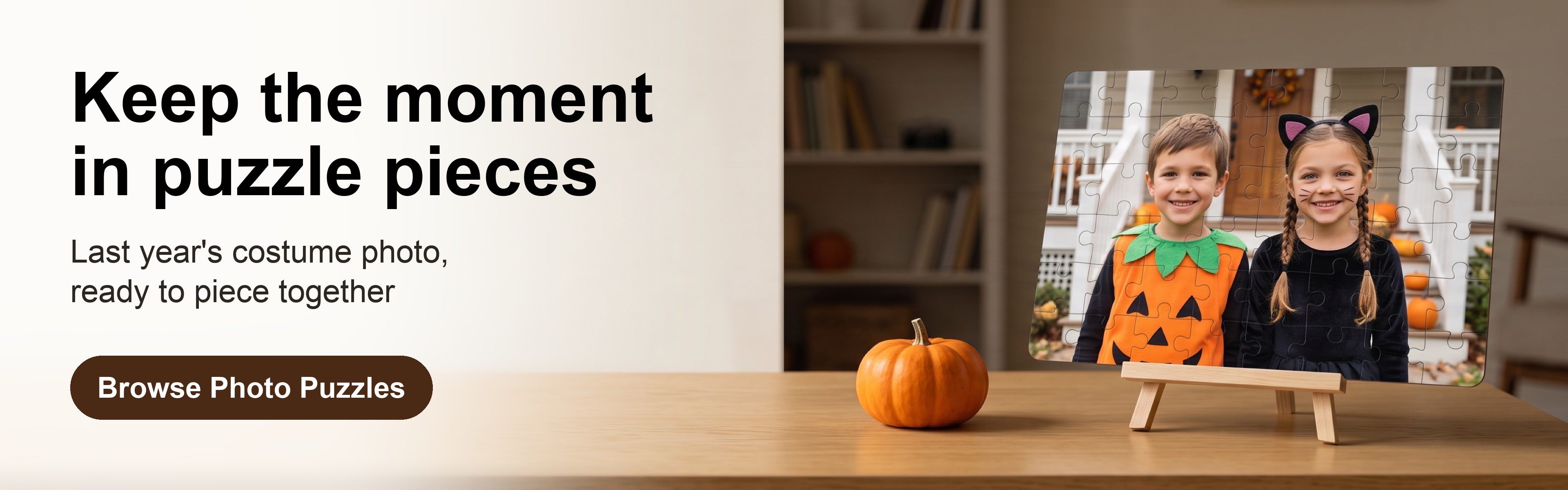 ArtPix 3D banner: keep the moment in puzzle pieces, browse photo puzzles printed with your own photo