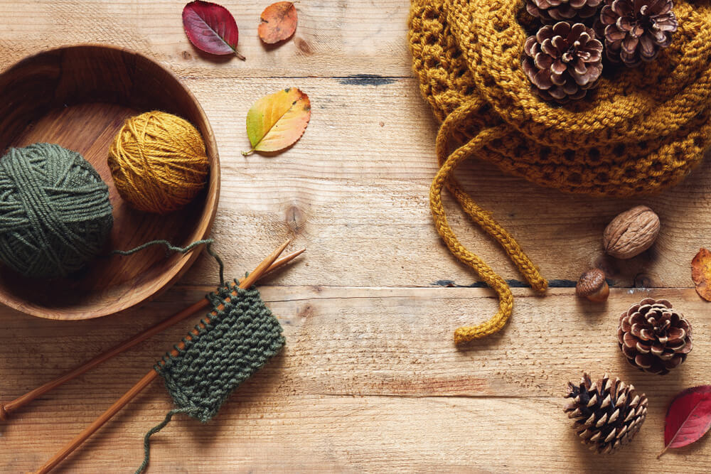 Knitting is a wonderful way to spend an autumn afternoon.