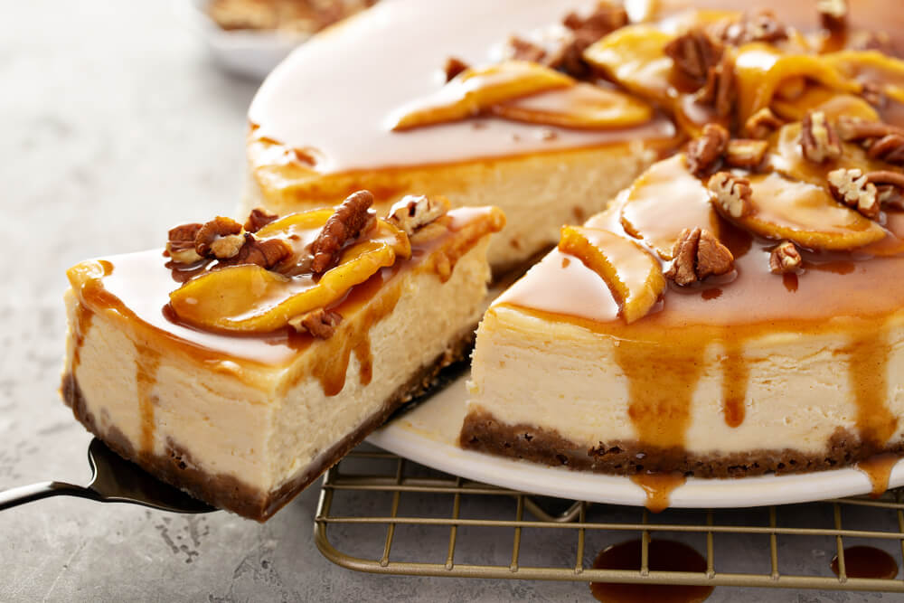 A gourmet cheesecake to celebrate a romantic occasion.