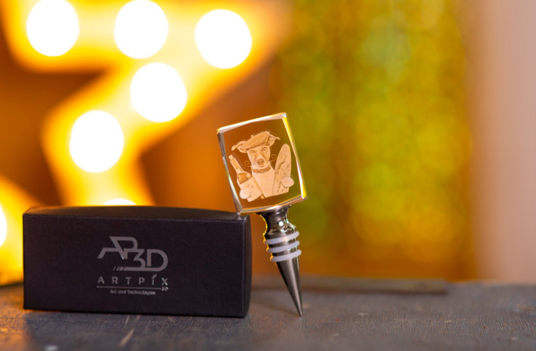 An engraved wine stopper makes a sweet gift for a sibling who loves wine.