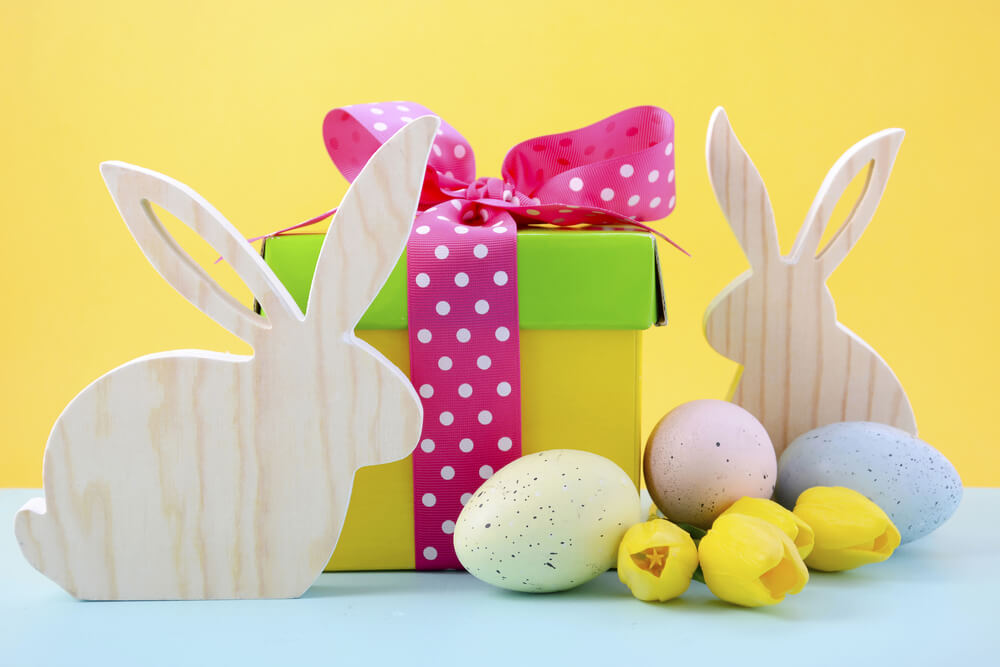 Colorful gifts and decorations to celebrate Easter with loved ones.
