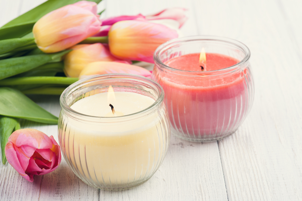 A pair of floral scented candles to make the house smell like spring.
