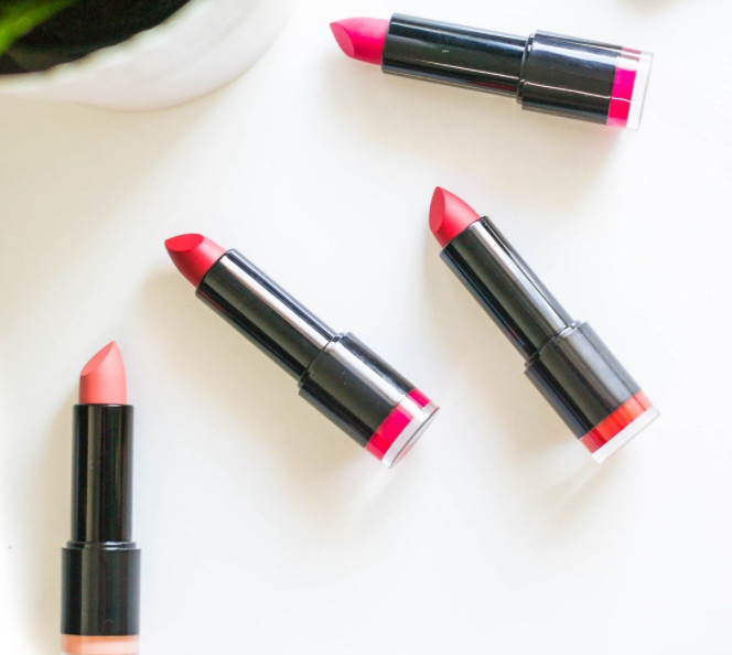 Pink and red lipsticks to wear on a romantic date or other special occasion.