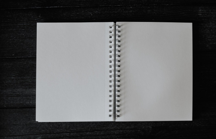 An open notebook invites you to exercise your mind.