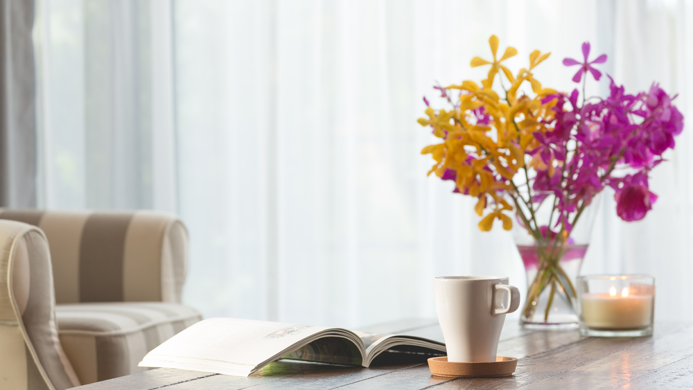 A coffee table book for entertaining guests in the living room.