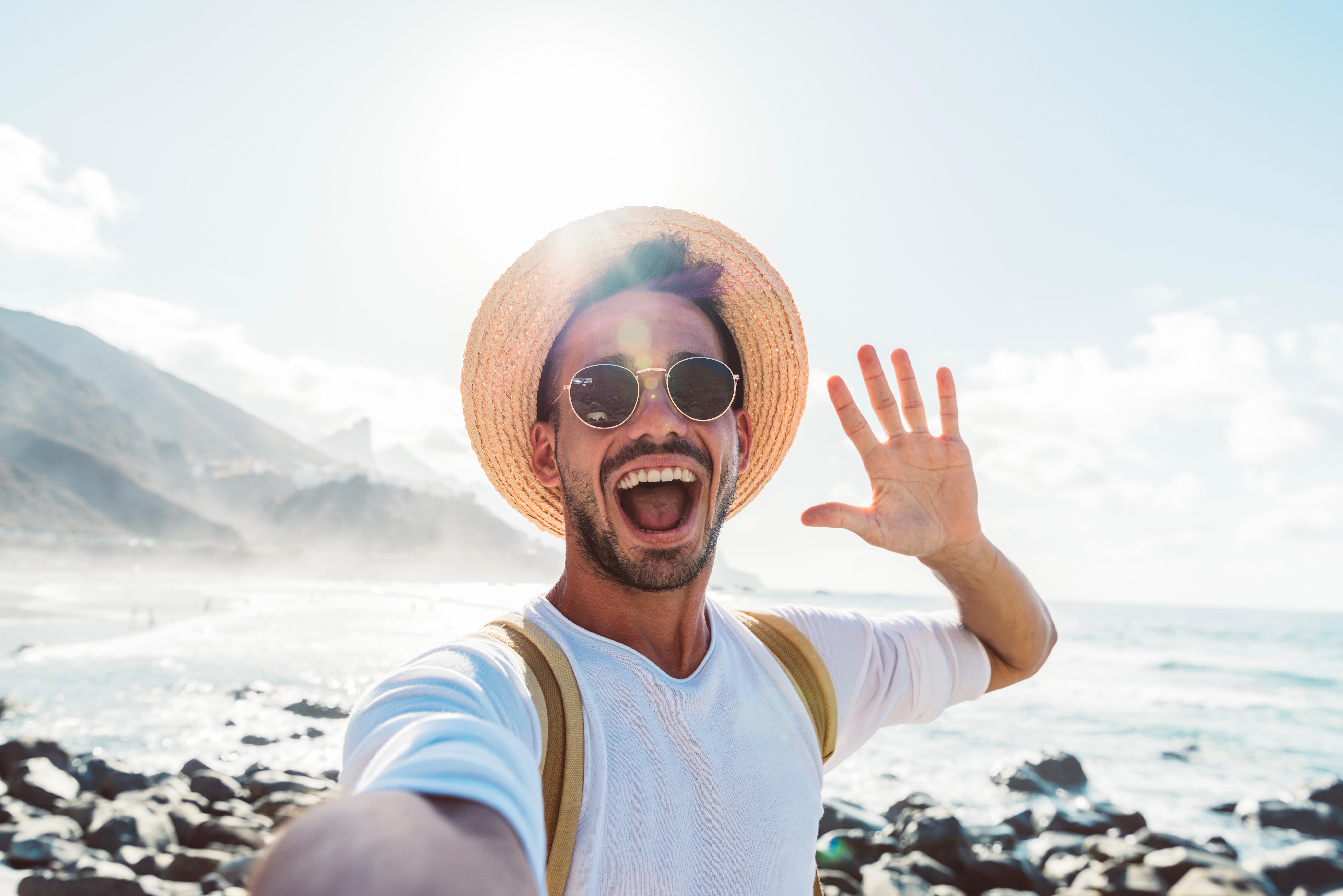 An active Aries man celebrates his birthday outdoors.