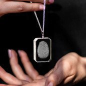 Fingerprint Image of Fingerprint Rectangle inside glass block