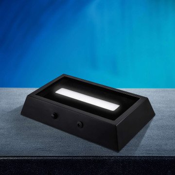 An XL Wood Light Base for displaying 3D Photo Crystals
