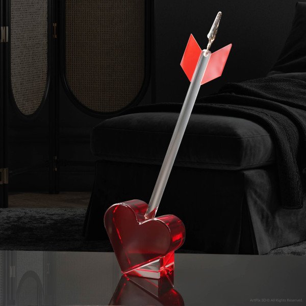 Red Heart Arrow Crystal with Photo Holder