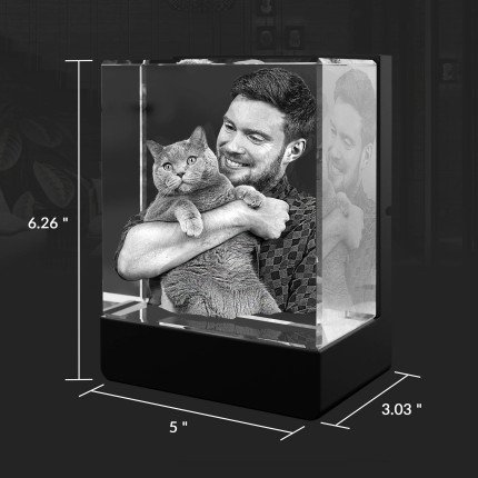 リアル to Base Light LED with Crystal Photo 3D Light Picture Your Up 絵画