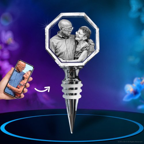 Wine Stopper Octagonal 3D mother's day gift idea for 2024