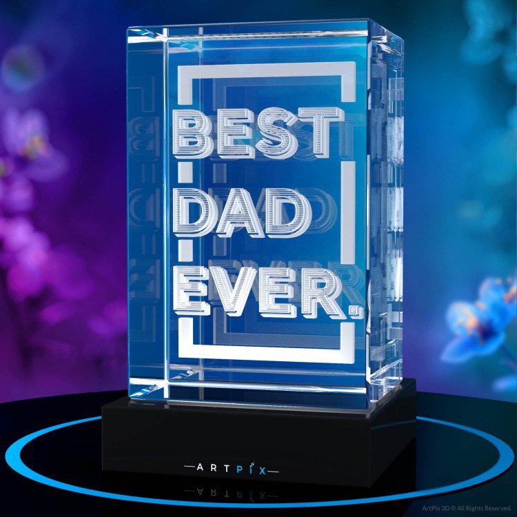 Best Dad Ever 3D Crystal mother's day gift idea for 2024