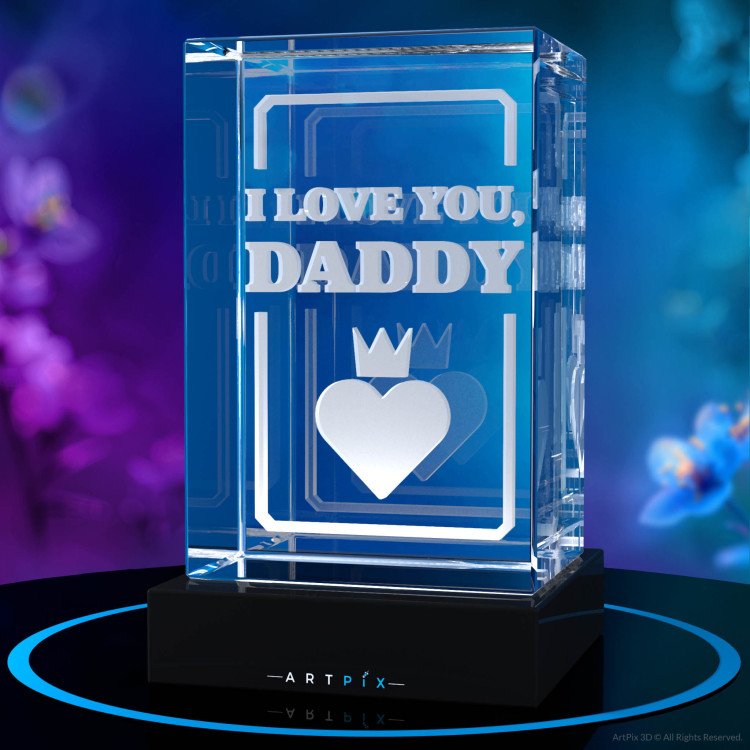 I Love You, Daddy 3D Crystal mother's day gift idea for 2024