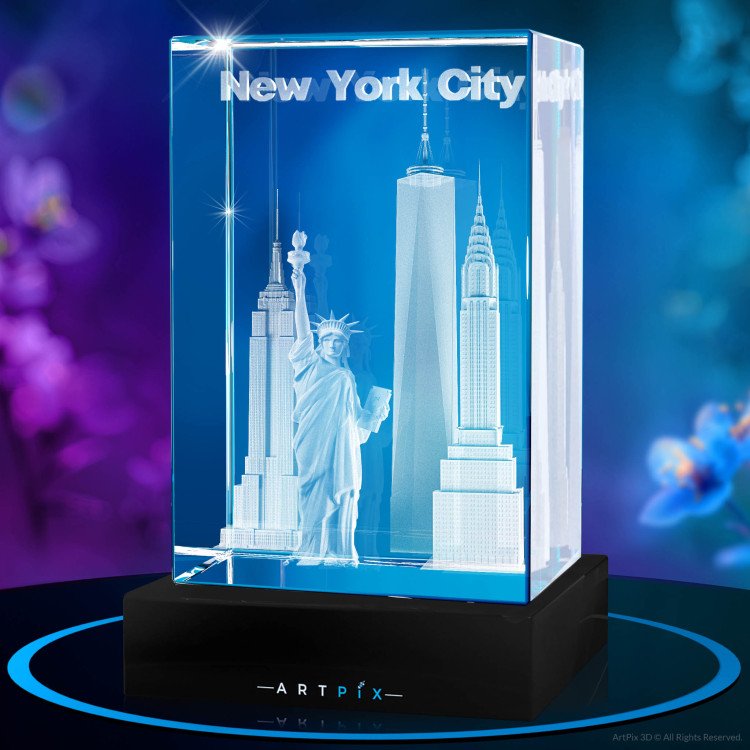 mother's day gift idea for 2024NYC Landmarks 3D Crystal