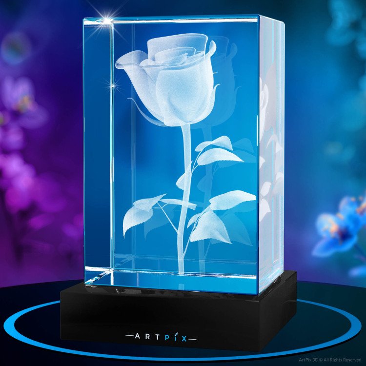 3D Crystal Rose mother's day gift idea for 2024
