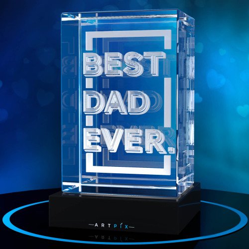 Best Dad Ever 3D Crystal Father's Day gift idea for 2024