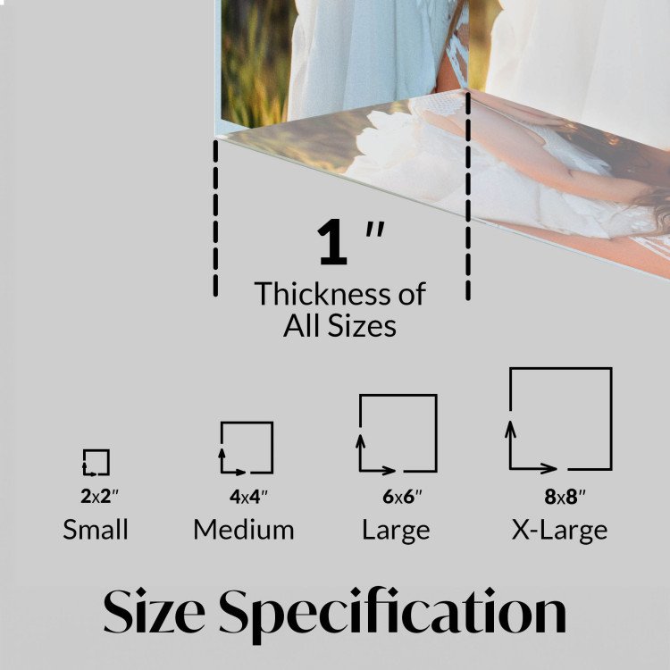 4x4 3D Acrylic Photo Block #9