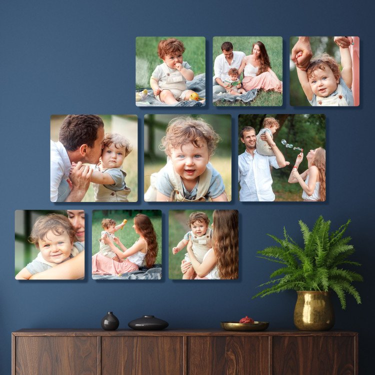 10x10 Child Set of Glass Tiles with photo inside