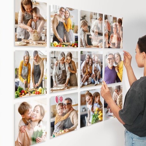 8x8 Parents Set of Glass Tiles with photo inside