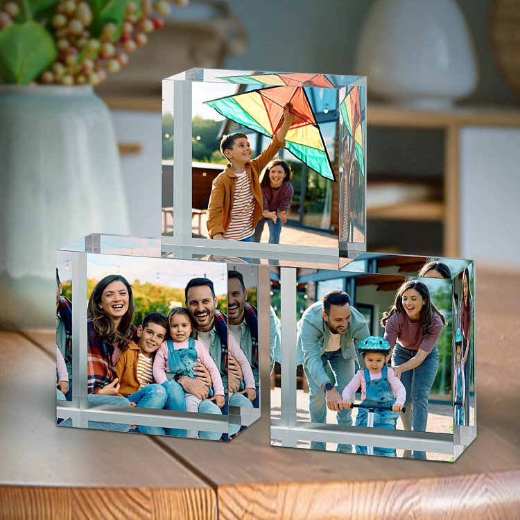 4x4 3D Family Set of Acrylic Blocks