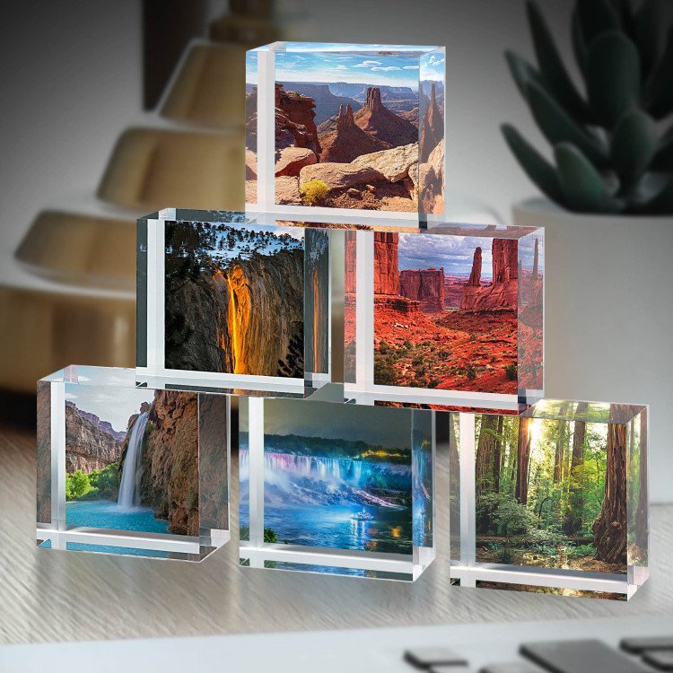 4x4 Landscapes Set of Acrylic Blocks