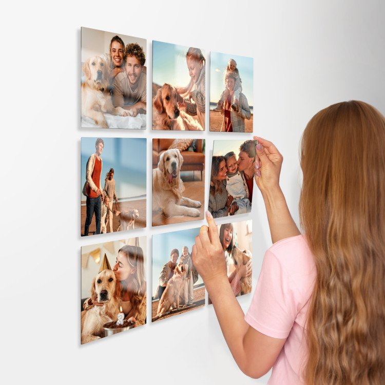 8x8 Glass Tile Prints with photo inside