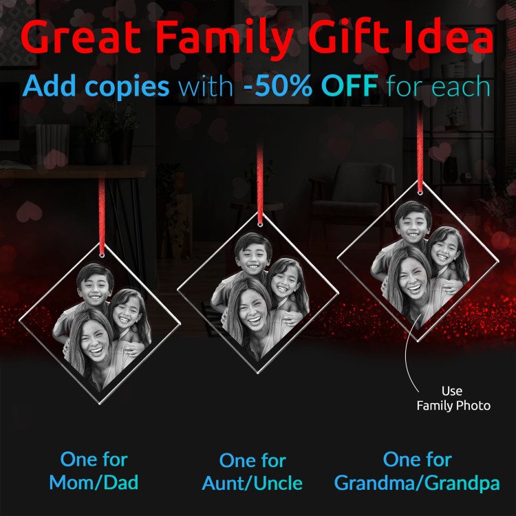 2D Ornament Square with photo inside #1