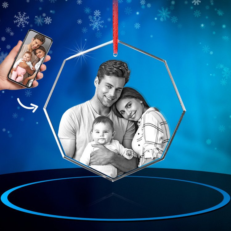 2D Ornament Octagon with photo inside