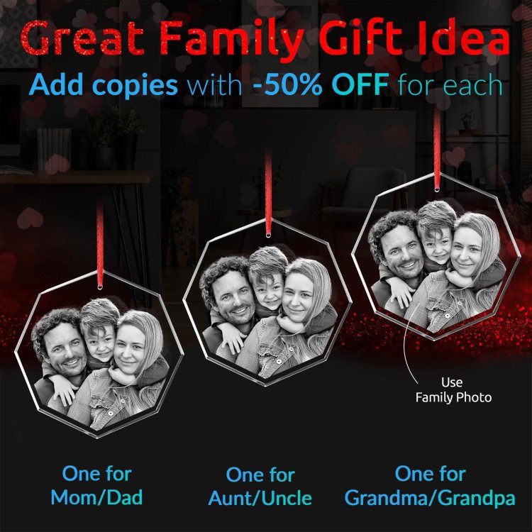2D Ornament Octagon with photo inside #1