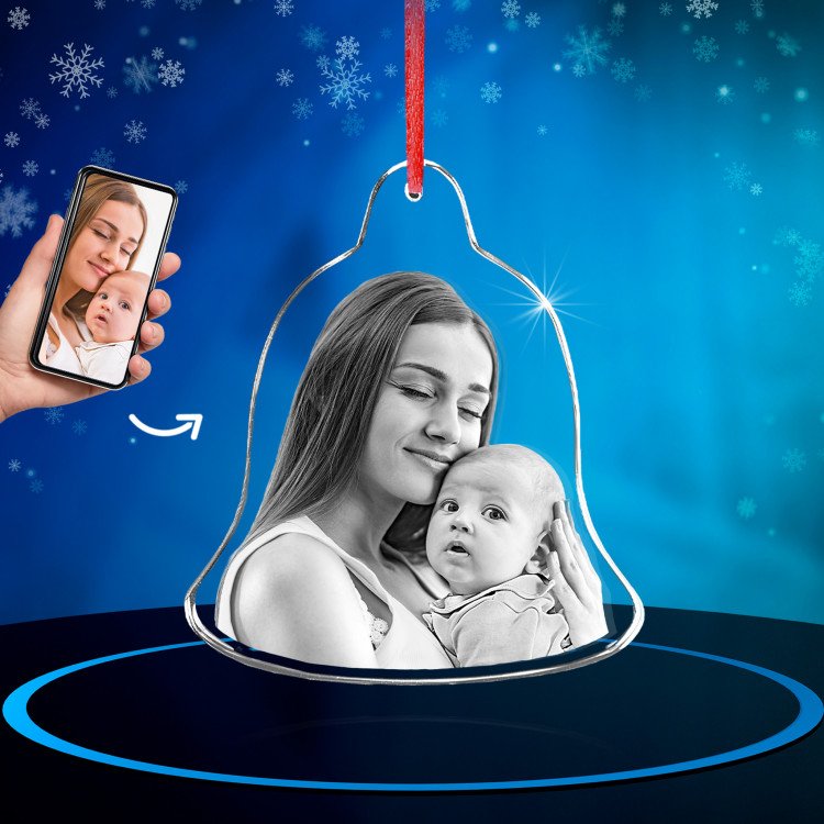 2D Ornament Bell with photo inside