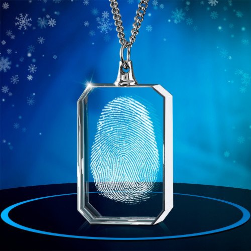 Fingerprint Rectangle Christmas Gift Idea for 2024