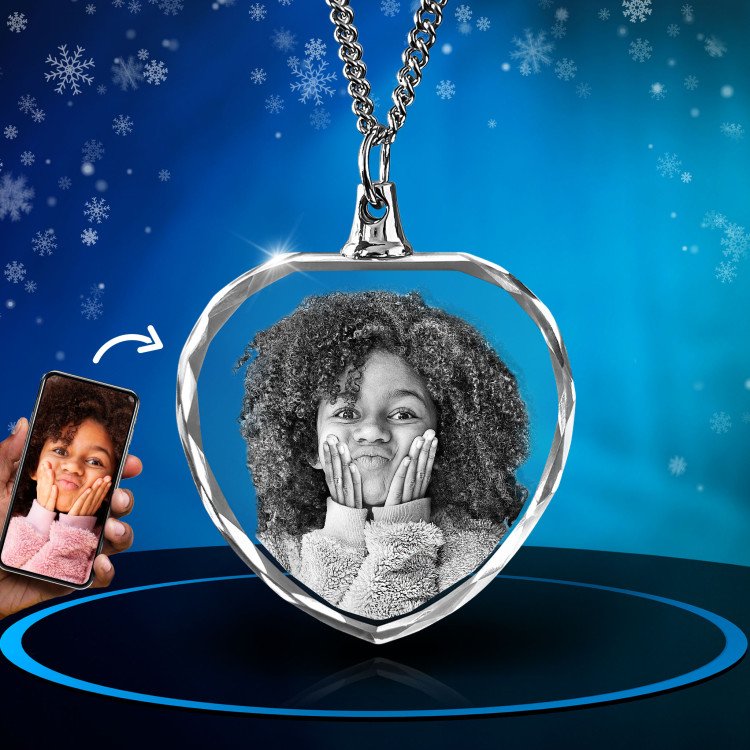 Necklace Heart 2D Christmas Gift Idea for 2024