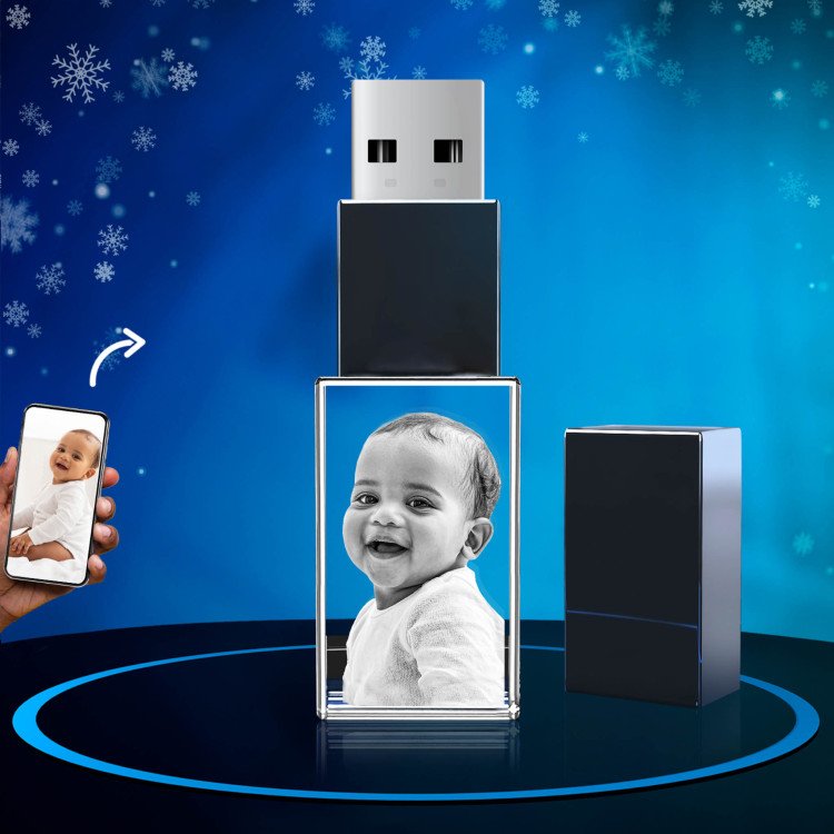 USB Flash Drive Rectangle Christmas Gift Idea for 2024