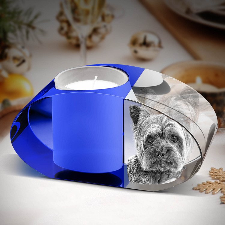 Blue Ellipse Candle Holder Christmas Gift Idea for 2024 #1