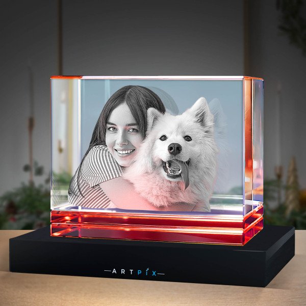 Red Bottom 3D Photo Keepsake - Landscape Orientation with Your