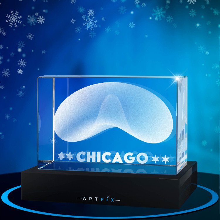 Cloud Gate 3D Crystal Christmas Gift Idea for 2024