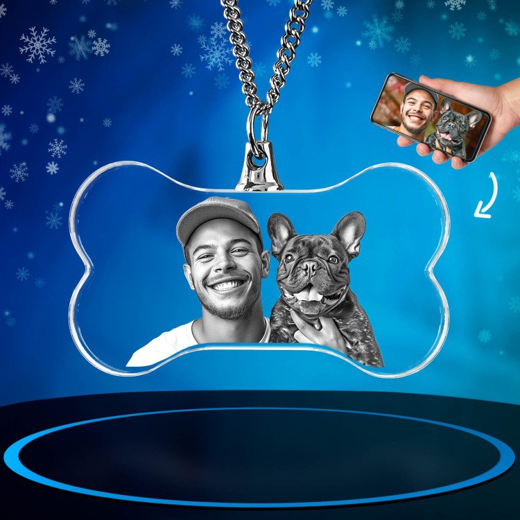 Pets Necklace Bone 2D Christmas Gift Idea for 2024