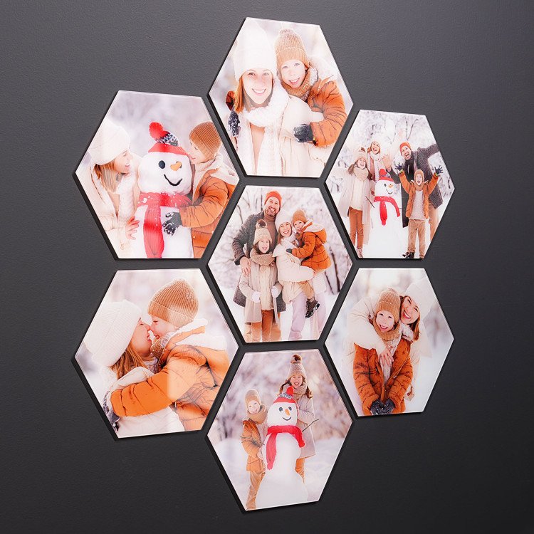 8.6x10 Hexagon Glass Tile Prints