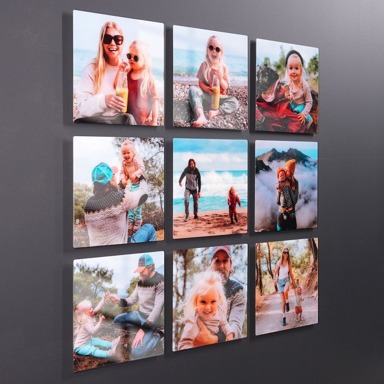 10x10 Glass Tile Prints with photo inside