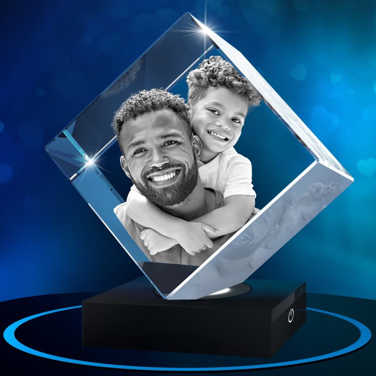 3D Crystal Diamond custom gift for Father's Day 2025
