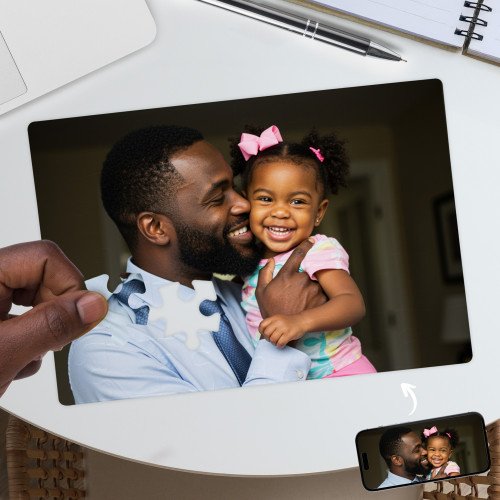 Rectangle Photo Puzzle - 40 pieces custom gift for Father's Day 2025