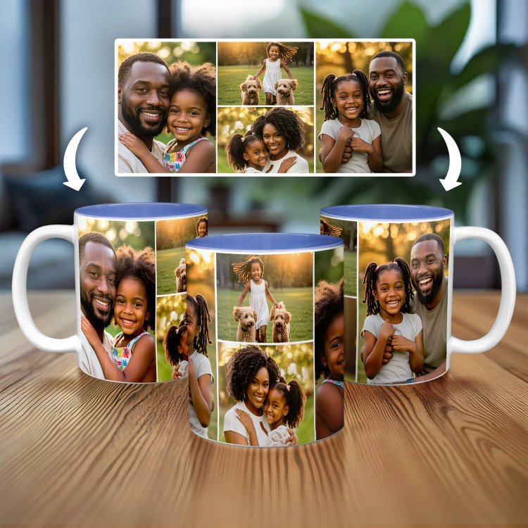 Four Photo Mug custom gift for Father's Day 2025