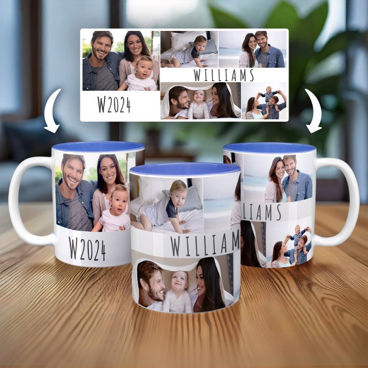 Five Photo Mug custom gift for Father's Day 2025