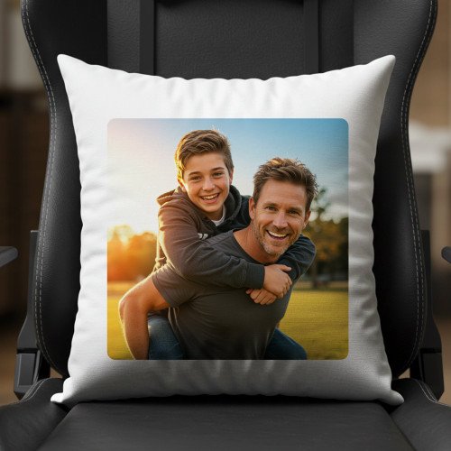 Square Photo Pillow Cover custom gift for Father's Day 2025
