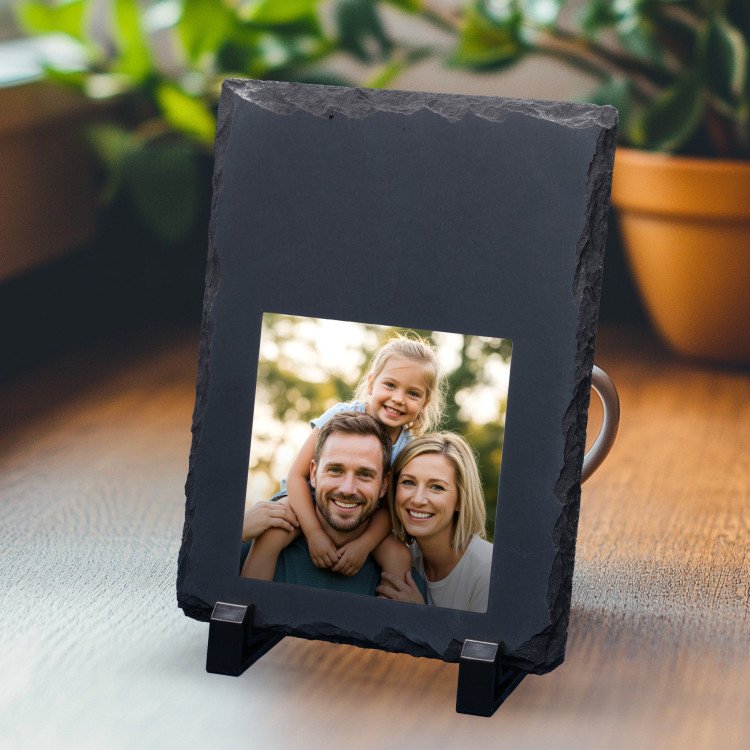 Square Stamp Photo Slate custom gift for Father's Day 2025