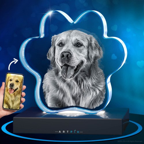 2D Pet Paw Crystal custom gift for Father's Day 2025
