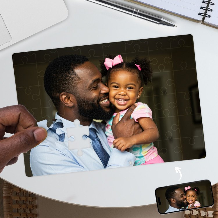 Rectangle Photo Puzzle - 40 pieces custom gift for Father's Day 2025